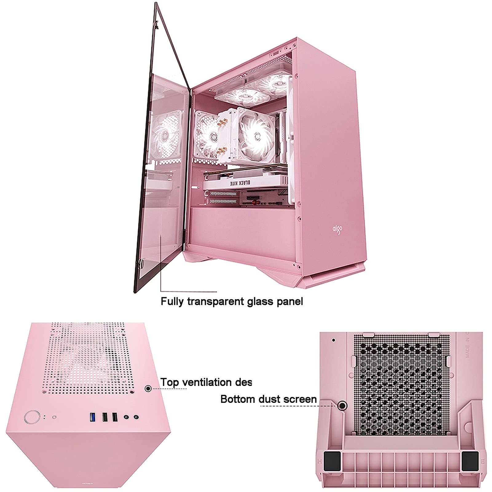 Amazon.co.jp: JF-TVQJ コンピュータケース ITX/M-ATX PCゲームケース